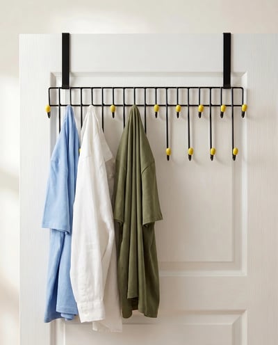 [2 Pcs Combo] Double Layer Door Hanger (Black) – দরজার পেছনে ঝুলিয়ে রাখুন স্মার্টভাবে!